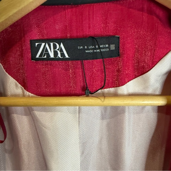 BNWT Zara Pink Blazer with Belt size Small - Picture 5 of 10